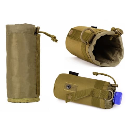 PHOENIX IKKI 550ml Water Bottle Holder, Molle Compatible, Camouflage Pattern, Tactical, Military, Outdoor, Water Bottle Pouch, Handy Pouch, Water Bott