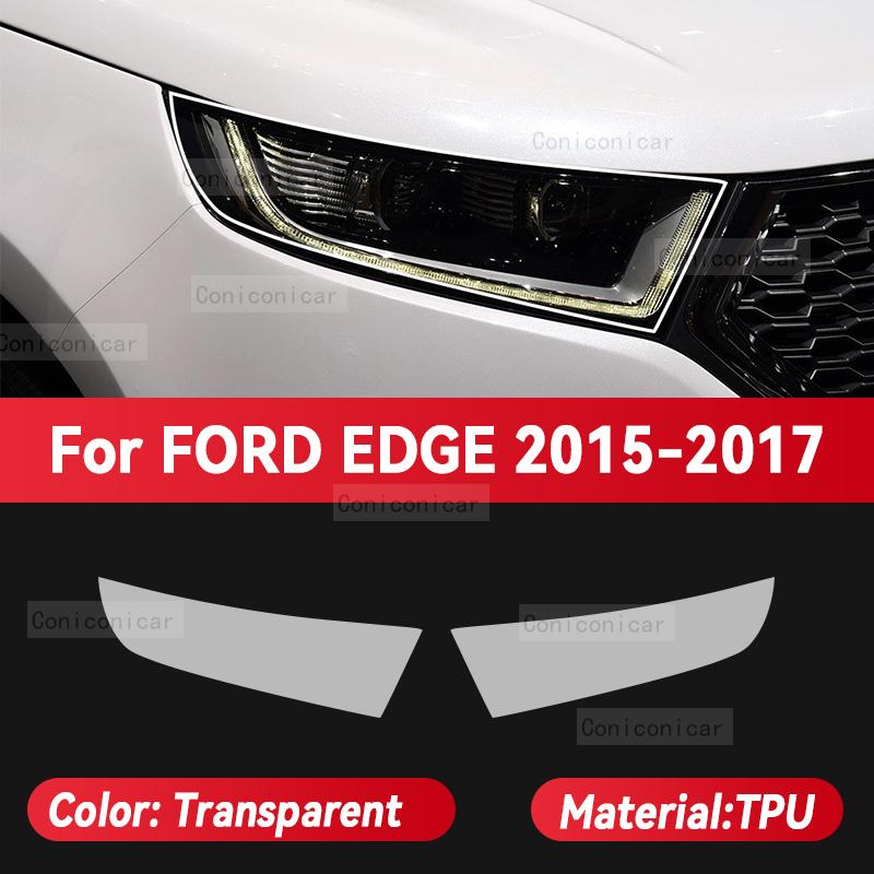 For FORD EDGE 2015-2019 Car Headlight Transparent TPU Protective Cover Film Front Light Tint Change Color Sticker