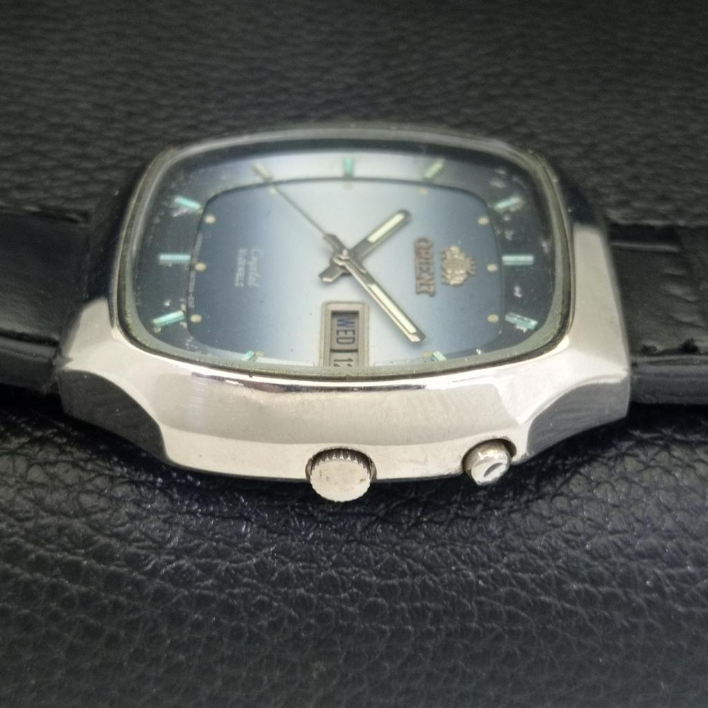VINTAGE ORIENT CRYSTAL AUTOMATIC JAPAN 46941 MENS ORIGINAL DIAL WATCH a703357-1 R213b-a703357