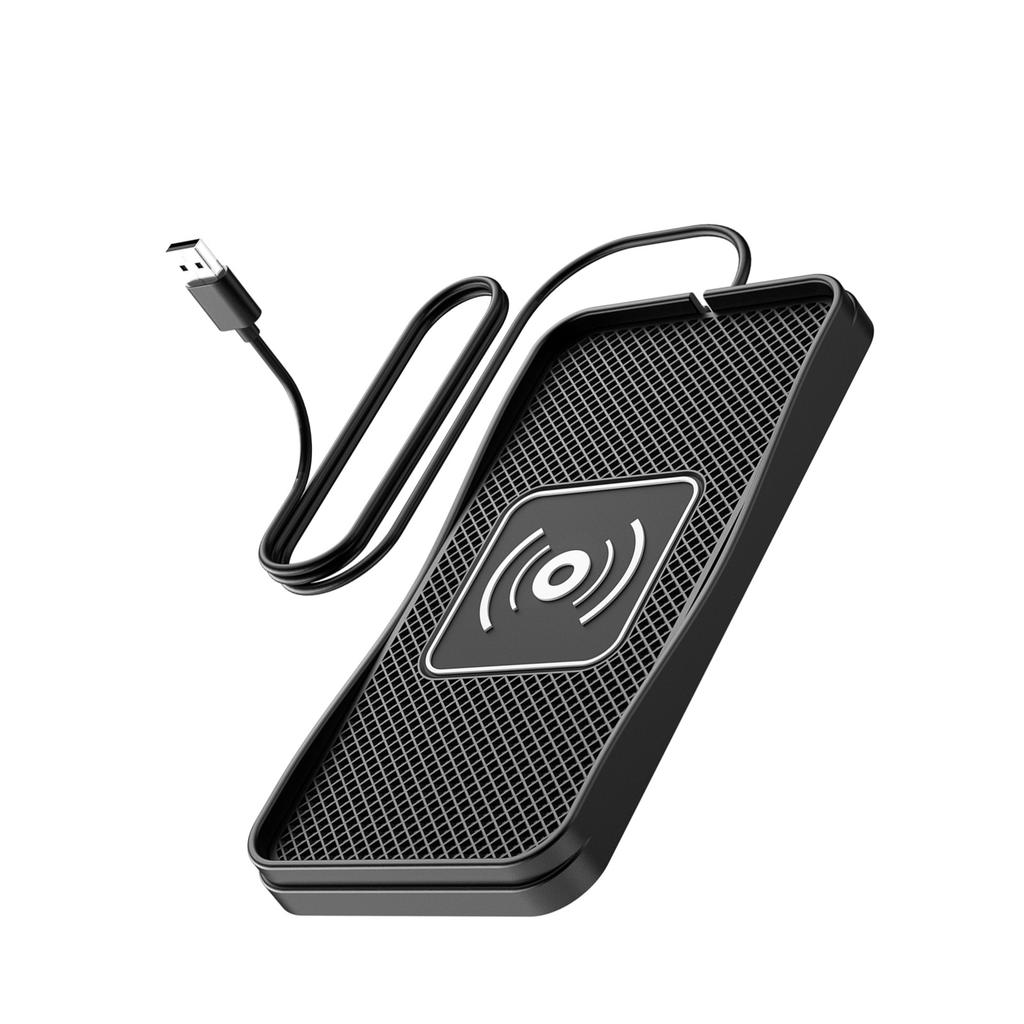 Car Charging Pad, 20W Fast Wireless Phone Charger Cell Phone Charging Mat Fit for Samsung Galaxy S25 S24 1m USB Cable