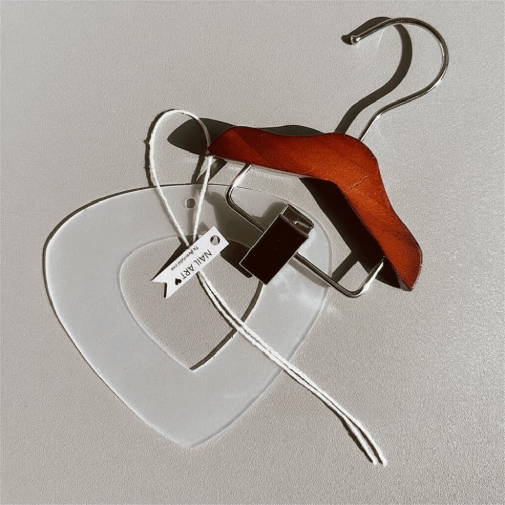 Stainless Steel Clips Nail Showing Shelf Acrylic Mini Wooden Hangers Nail Art Shop