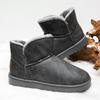 Men's Classic Leather Snow Boots - Thick Velvet, Cold-Proof, Waterproof, Short Winter Cotton Shoes
