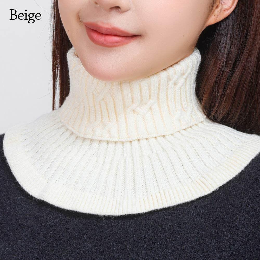 Windproof Scarf Warm Neck Warmer Fashion Knitted Fake Collar  for Men Women