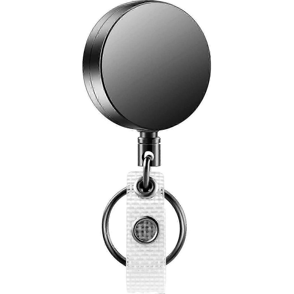Heavy Duty Badge Reel, Retractable Badge Holder, Upgraded Retractable Badge Holder, Premium Heavy Duty Metal ID Badge Holder