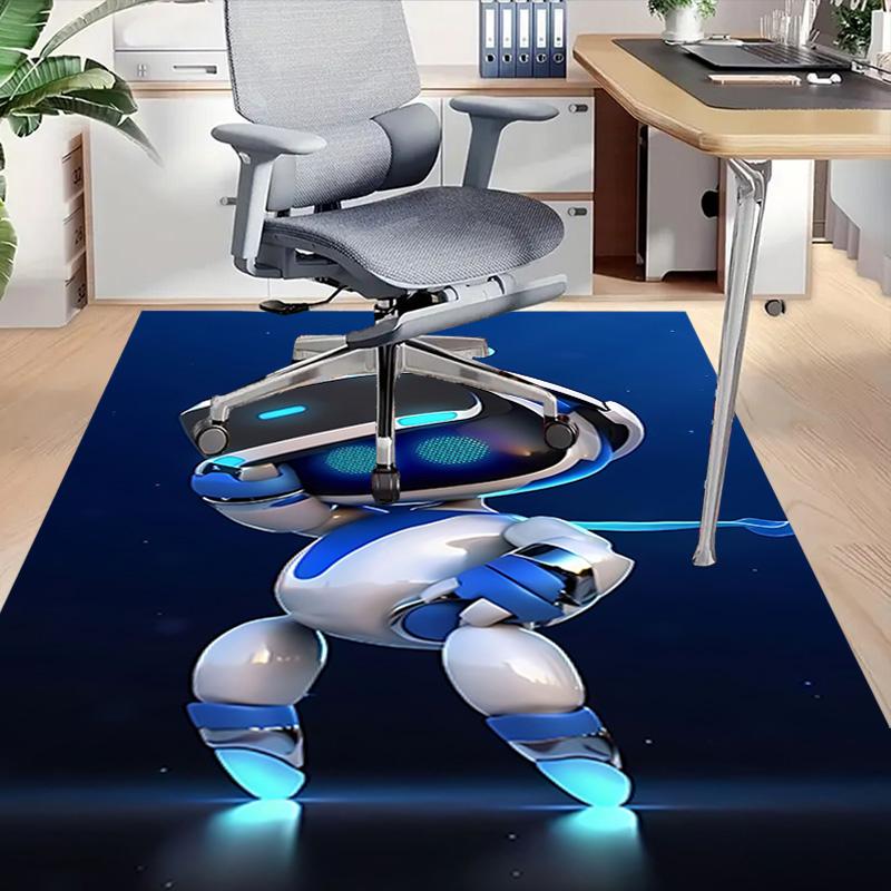 1 Stück Astro Bot Abenteuer Teppich für Spielzimmer Schlafzimmer Wohnzimmer Sofa Heimdekoration, Kinder Spielbereich Teppich Rutschfeste Fußmatte Y72311