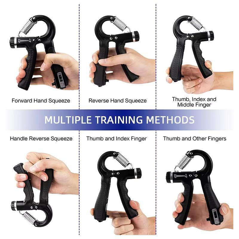 1/5-60Kg Adjustable Hand Grip Strengthener Trainer For Wrist Forearm Muscle Building Exercise