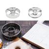2PCS Stainless Steel Baking Cutters Professional Frying Cutter Metal Texture Suitable for Doughnuts Cookie and Pastries