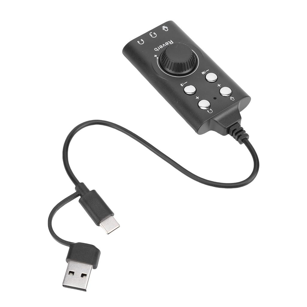 USB Sound Card External Stereo Sound Card with Volume Control USB To 3.5mm   Sound Adapter for PC Laptop Desktop Headset