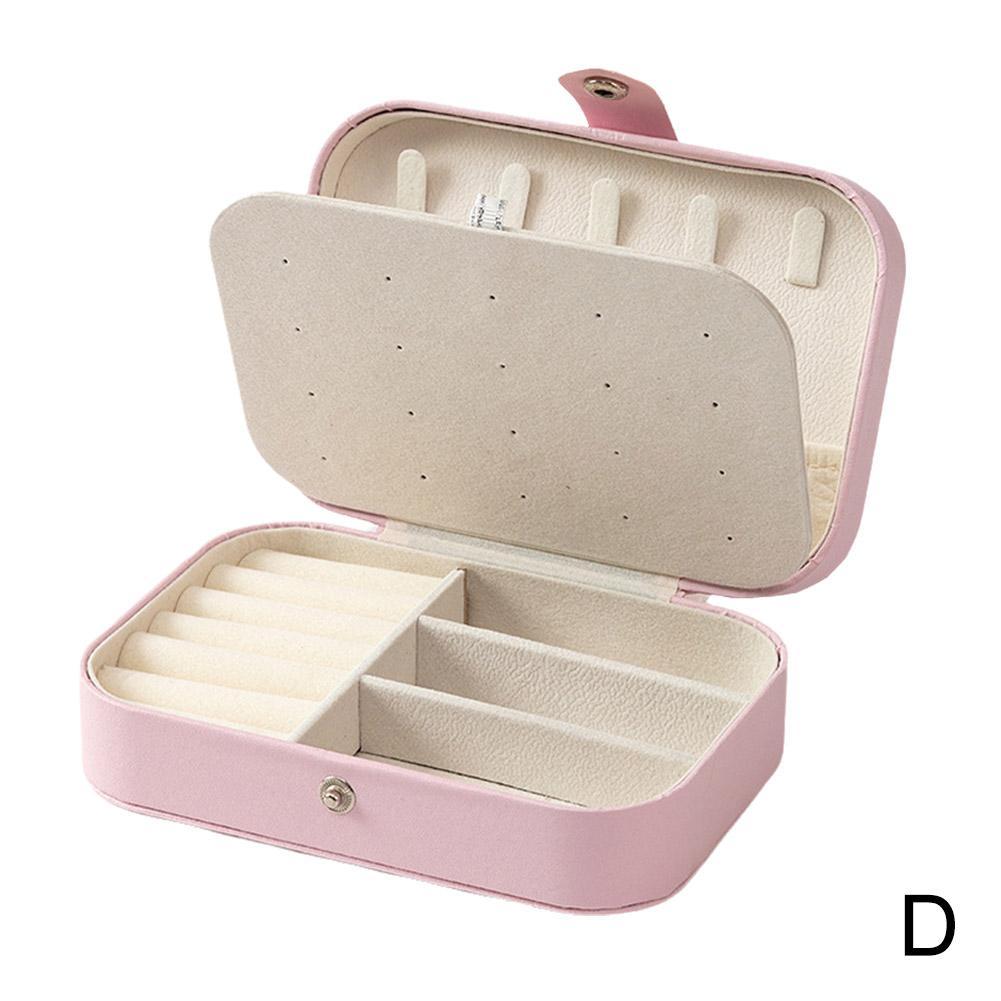 Portable Jewelry Storage Box Travel Organizer Jewelry Case Leather Storage Earrings Necklace Ring Jewelry Organizer Display Box