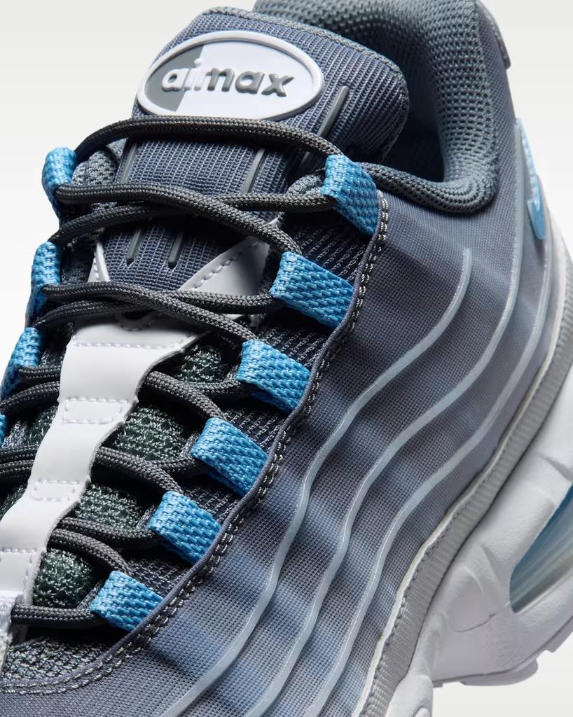 IH7853-003 Nike Air Max 95 Big Bubble Tech "Smoke Grey/Football Blue" (Men's)