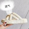 2025 summer new dissolved-soled slippers female outer wear fairy style thick-soled cross sandals female casual fashion women's shoes