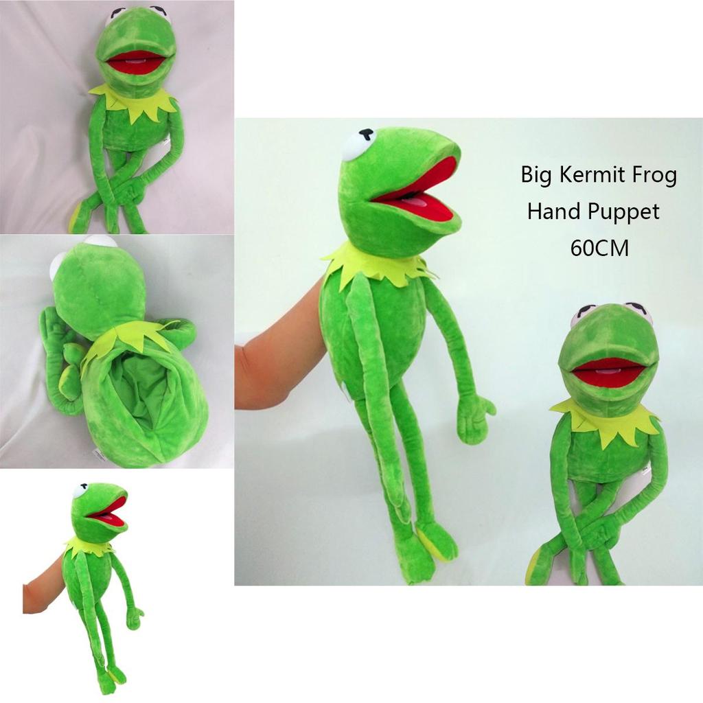 Delightful 60cm Big Kermit The Frog Plush Hand Puppet Perfect For Kids Playtime