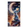 Diy Diamond Mosaic Moon Rabbit Large Size Diamonds Painting Animals Full Drill Rhinestone Embroidery Jewelry Cross Stitch Kits Wall Decor