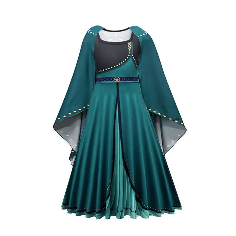 Snow Queen Girls Dress Princess Anna Elsa 2 Dresses Kids Fancy Children Vestidos Birthday Carnival Fancy Party Disguise