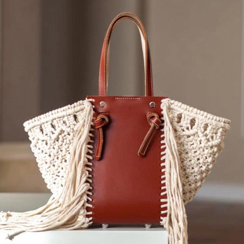 DIY Stricken Häkeln Handtasche Tragetasche Umhängetasche Nähzubehör PU Boden Griffe zum Herstellen von Taschen Häkeltasche Handwerkstasche Teile