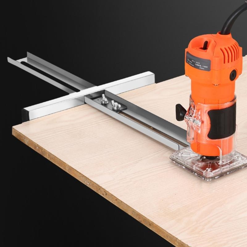 Staffa per scanalature di fresatura per router, Scanalature di fresatura per router, Piastra per tavolo router, Macchina per rifilatura a ribalta per fresatura legno