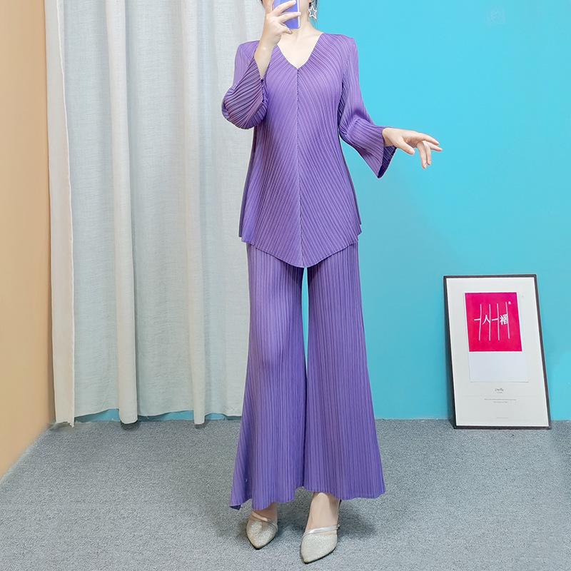 Frühling 2025 Miyake Schlankmachendes Mode Plissee Zweiteiler - Lingying 7701