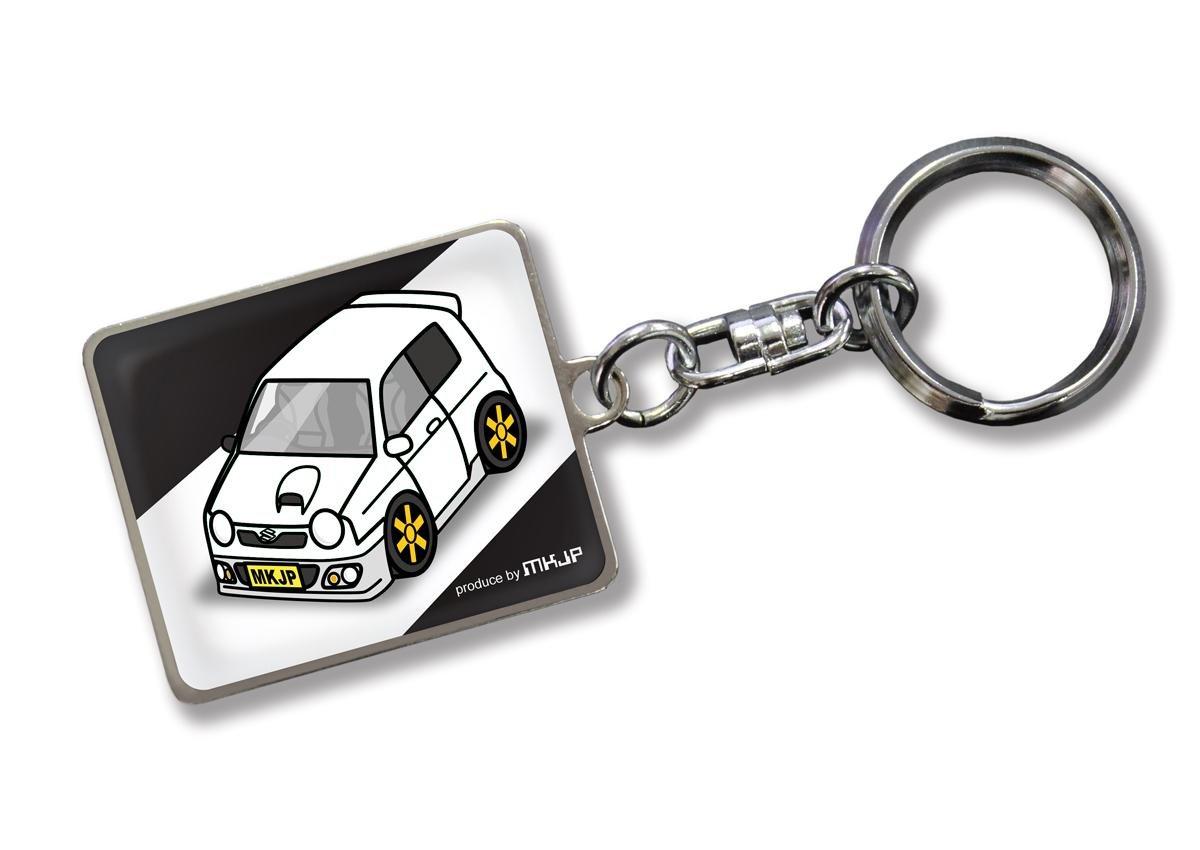 

Custom Keychain for Suzuki Alto Works Black White Car Color [MKJP] HA11S, Base,