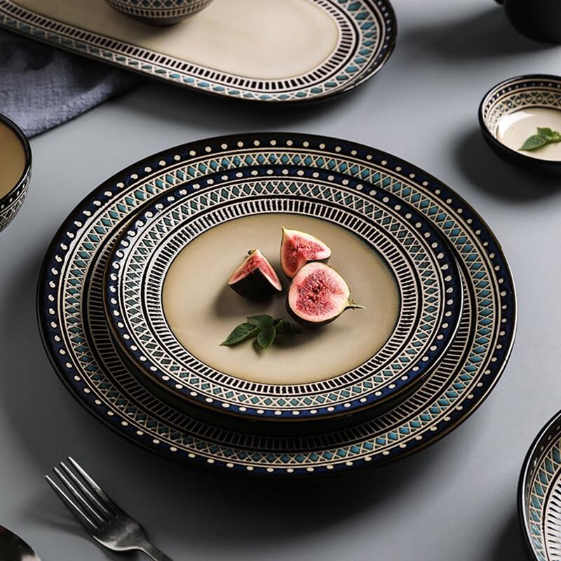 Retro European Ceramic Dinner Plate