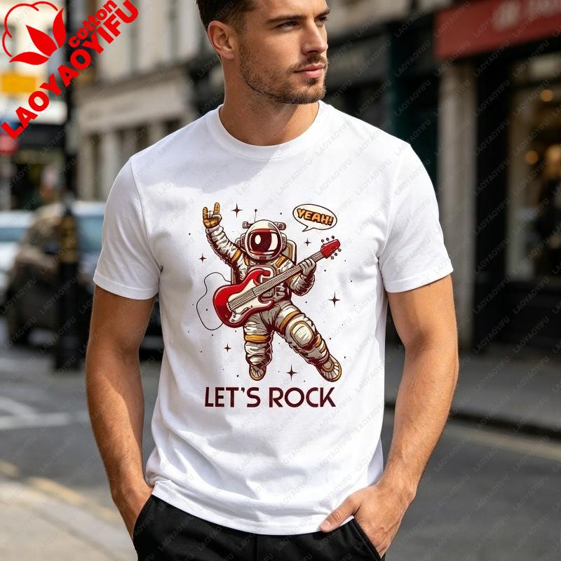 Space Astronaut Graphic T Shirt for Unisex Unisex Casual Cotton Short Sleeve Tee Streetwear Space Lover T Shirt