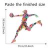 Creative Puzzle Basketball Player Wall Sticker Self-Adhesive for Kids Bedroom Wall Decoration
