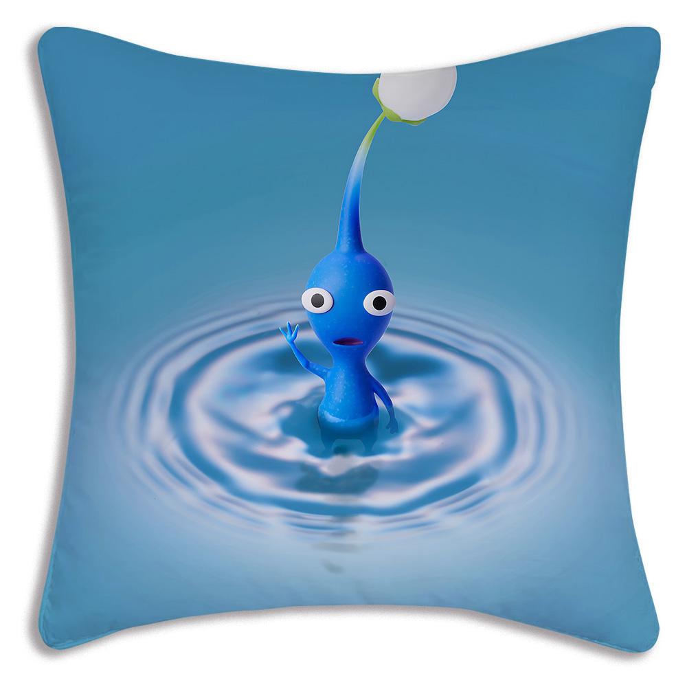 Cartoon Hey For Pikmins Pillow Covers Cartoon Sofa Decorative Home Double-sided Printing Short Plush Cute Cushion Cover