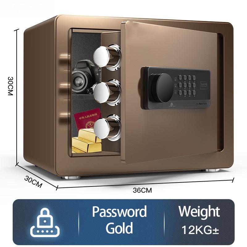 Fingerabdruck +Passwort +Schlüssel Safe Box Diebstahlschutz Sicherheit Geheimer Schrank Geldkassette Heim Büro Aufbewahrungsbox
