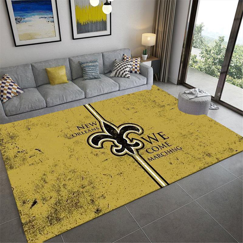 New Orleans Saints Carpet Rug for Living Room Bedroom Home Sofa Decoration,Kids Play Non-slip Floor Mat