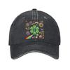 Psychedelic Clover Rainbow Eyes Print Baseball Cap Cotton Casual Adjustable Dad Hat for Men Women