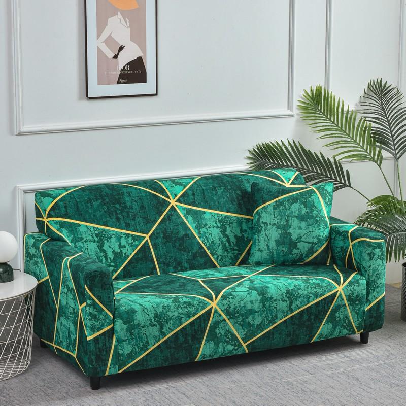 Printed Sofa Covers for Living Room Elastic Corner Couch Cover L Shaped Chaise Longue Slipcover Furniture Protector 1/2/3/4 Seat