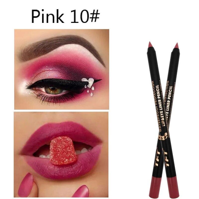 Long lasting Lipliner Pencil 15 Colors Make up Lip Cosmetic Matte Soft Lip Liner Stick As Eyeliner Pen For Women's Makeup Korean