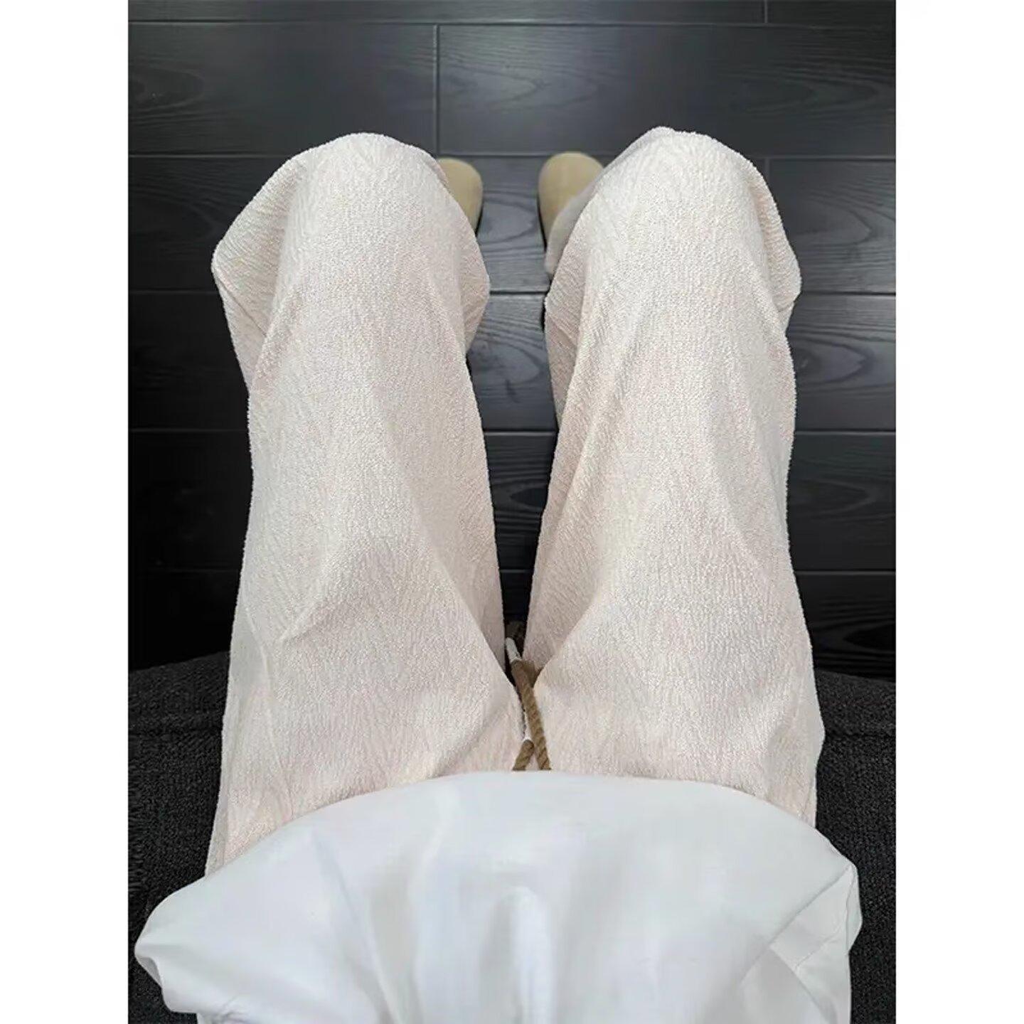

American retro herringbone pants men s autumn vintage high-end sweatpants loose straight casual trousers 3XL рожевий