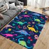 Colorful dinosaurs with floral pattern carpet Yoga living room room decor children's crawling mat doormat area rug