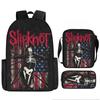 Set Zaino a 3 Pezzi Borsa a Tracolla Astuccio Slipknot Tessuto Oxford Per Materiale Scolastico
