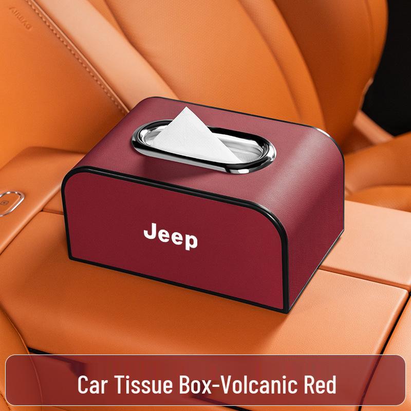 Car Tissue Box for Jeep Compass, Liberty, Patriot, and Commander: Armrest and Seat Back Pull-Out Design