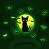Halloween Luminous Bats Black Cats Bedroom Living Room Home Background, Atmosphere Decorative Wall Stickers