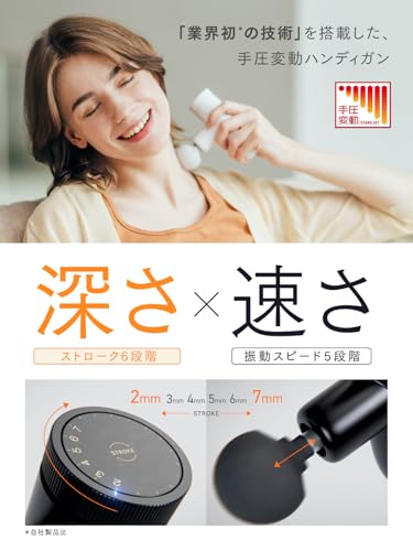 [Now airing in TV commercial! Starring Nana Komatsu] MYTREX REBIVE MINI XS2 Myofascial Release Gun, Handheld Gun for Body and Face Care, Vibration, Sh