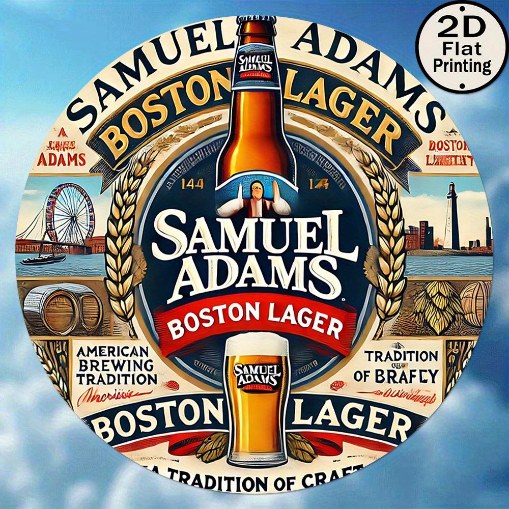 D Metal Sign Samuel Adams Boston Lager Vintage Beer Bar Pub Home Garden Wall Art Decor American Brewing Tradition 20x20cm(8x8inch)