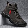 Fashion High Top Men's Tooling Boots Fashion Leather Casual Shoes Autumn Winter Men Walking Shoes 2024 New Outdoor Travel Ankle Boots