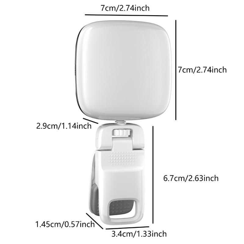 9 Gear Brightness Phone Light with Clip 2500-6000K Selfie Light Rotating Clip on Fill Light for Photography Portable