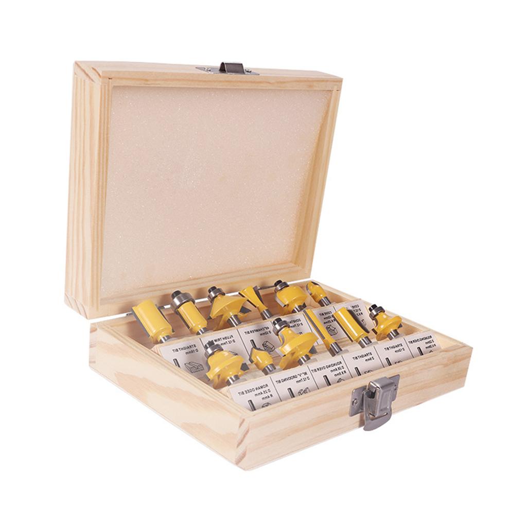 1 stks Vinger Gezamenlijke Router Bit, 6mm 6.35mm 8mm 12mm 12.7mm Schacht Houtwerk Snijders Gereedschap Hout Beitel Frees Met Lager (Size : 12mm
