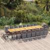 21 Pcs Garden Dining Set Braided Resin