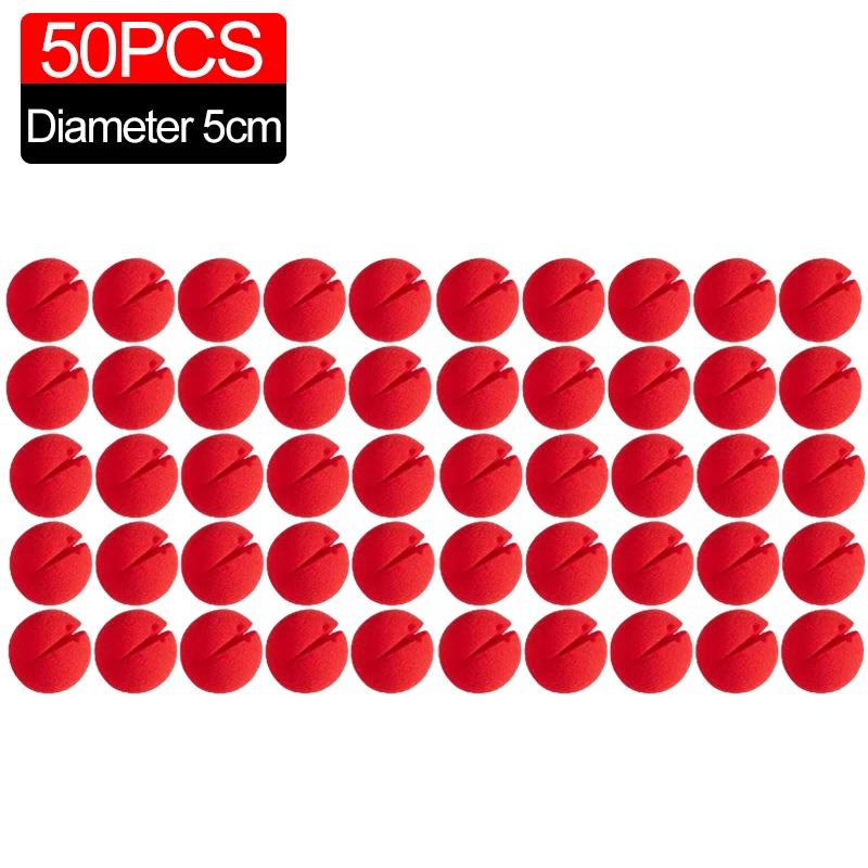 200/5Pcs Red Balls Foam Clown Noses Sponge Cosplay Costume Clown Noses For DIY Home Halloween Christmas Party Decors Supplies