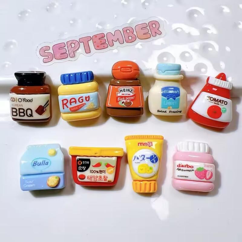 9Pcs Kawaii Cartoon Food Fridge Magnets Personalized Cute Decorative Refrigerator Magnets For Locker Cabinet