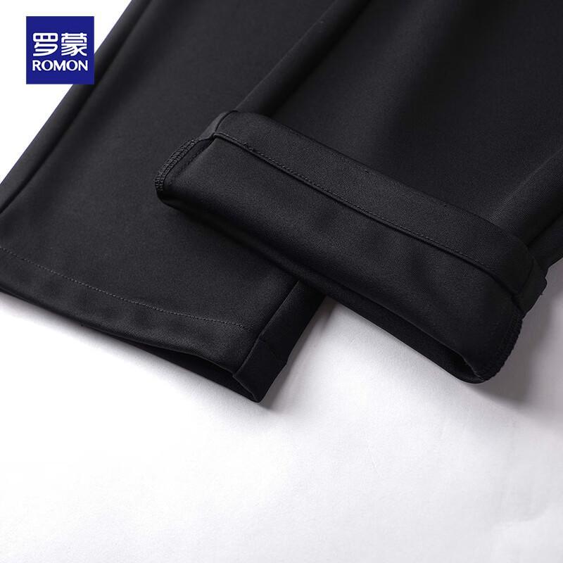 Romain Men's Straight Fit Elastic Anti-Wrinkle Casual Trousers