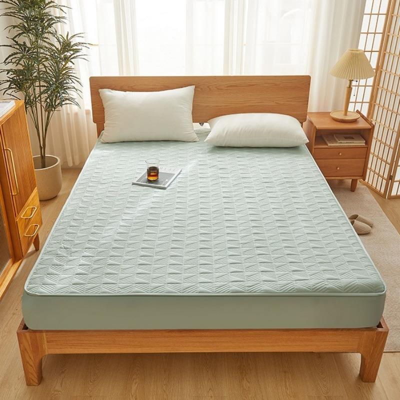 

New padded thickened mattress single piece antibacterial non-slip Simmons mattress protective cover dust mattress 200x220cm customization