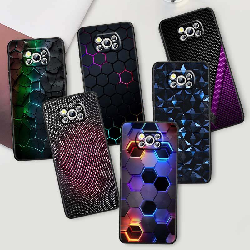 Creative metal style pattern For Xiaomi Mi Poco F3 F4 F5 F6 X3 X4 X5 X6 X7 M3 M4 M5 M6 M7 GT Pro 5G Black Phone Case
