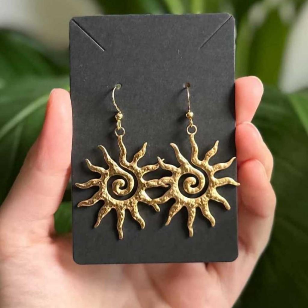 Bohemian Sun Stainless Steel Geometric Earrings For Women