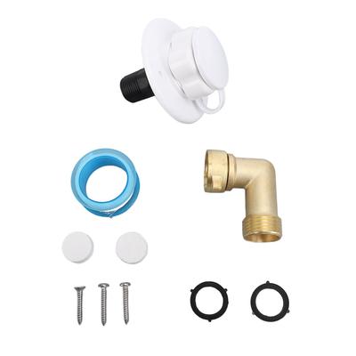 10PCS Kit de Entrada de Llenado de Agua para RV Latón con Codo de Manguera Válvula de Retención Conector de Enganche para Autocaravana Trail