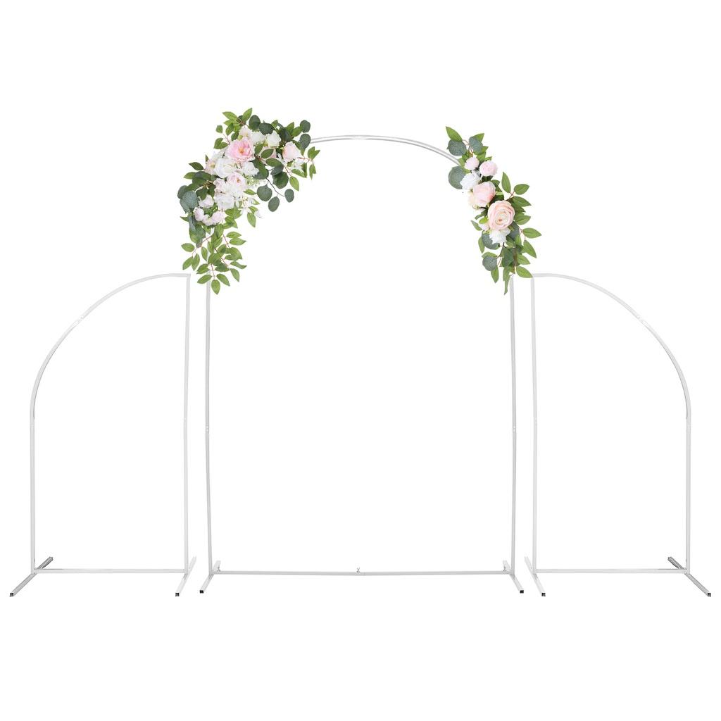 Wedding Arch Set Flower Stand Birthday Party Outdoor Balloon Arch Background Decoration Irregular Shape Stand 1 Set /3 Pieces New